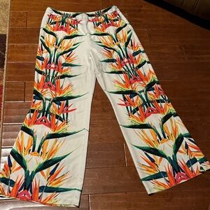 Bisou Bisou Tropical Print Pants - Multicolor